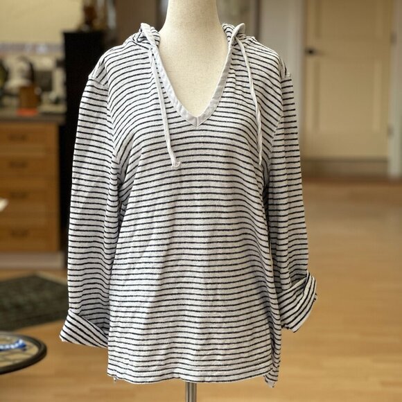 Tommy Bahama Sweaters - Tommy Bahama Striped Pullover Hoodie M Medium (Runs Large)